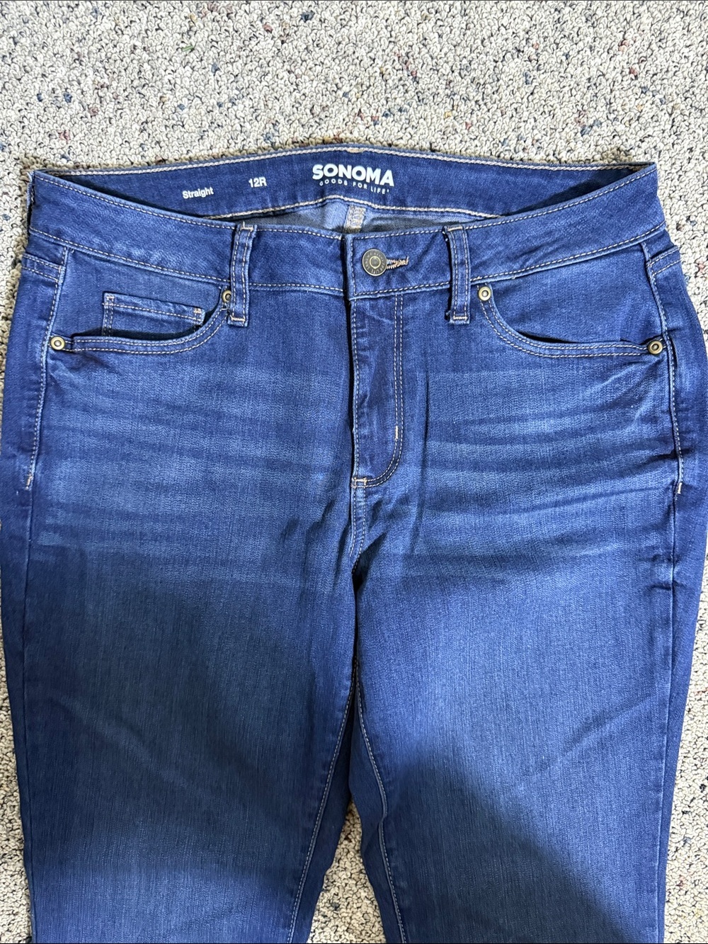SONOMA Women’s Classic Straight Jeans - Dark Blue Sz 12R - Picture 2 of 8